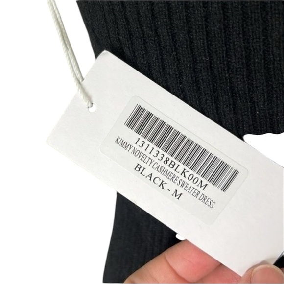 Reformation Elegant cashmere Black Dress with Chain Straps NEW - Picture 6 of 12